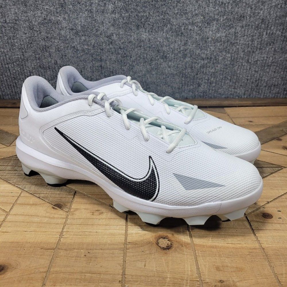 Nike White Athletic Shoes with Black Swoosh